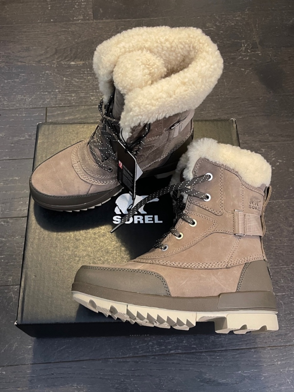NEW READ Sorel Tivoli Iv Parc Boot Wp Womens Style in Omega Taupe snow boot US 7